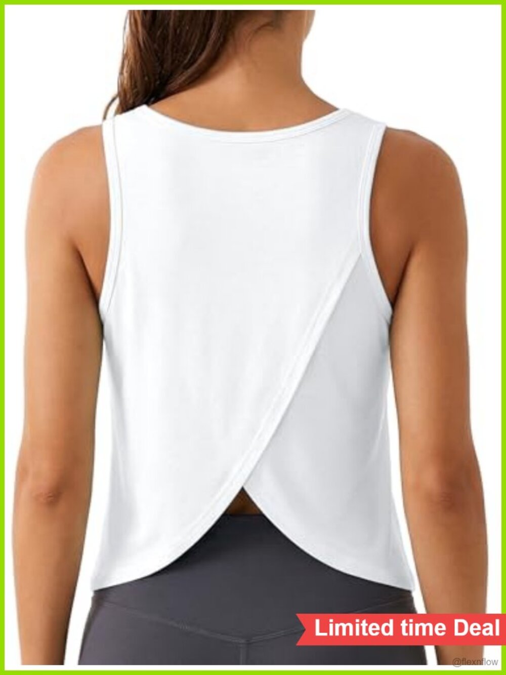 Viscose Spandex Cropped Open Back Tank Top for Gym Yoga Athletic